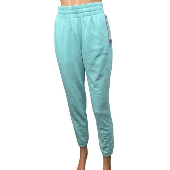 FILA Womens X-Small Blue French Terry Jogger Pants Sweatpants Athletic Track New - Picture 1 of 8